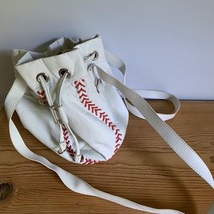 Whimsical baseball pocketbook/backpack